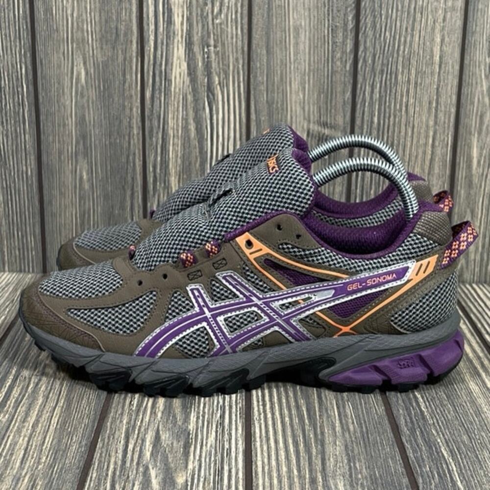 Asics Gel Sonoma Women Trail Running Jogging Shoes Sneakers Green Purple Sz 8.5 - Picture 3 of 9